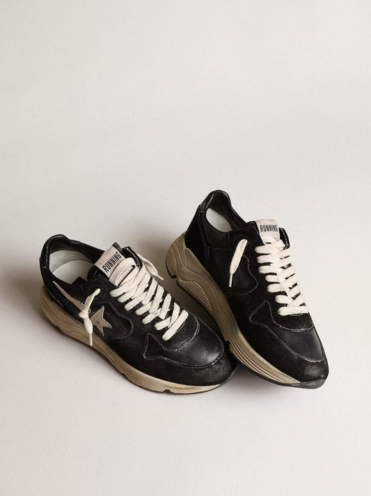 GGDB - Running Sole femme en nappa et daim noirs
