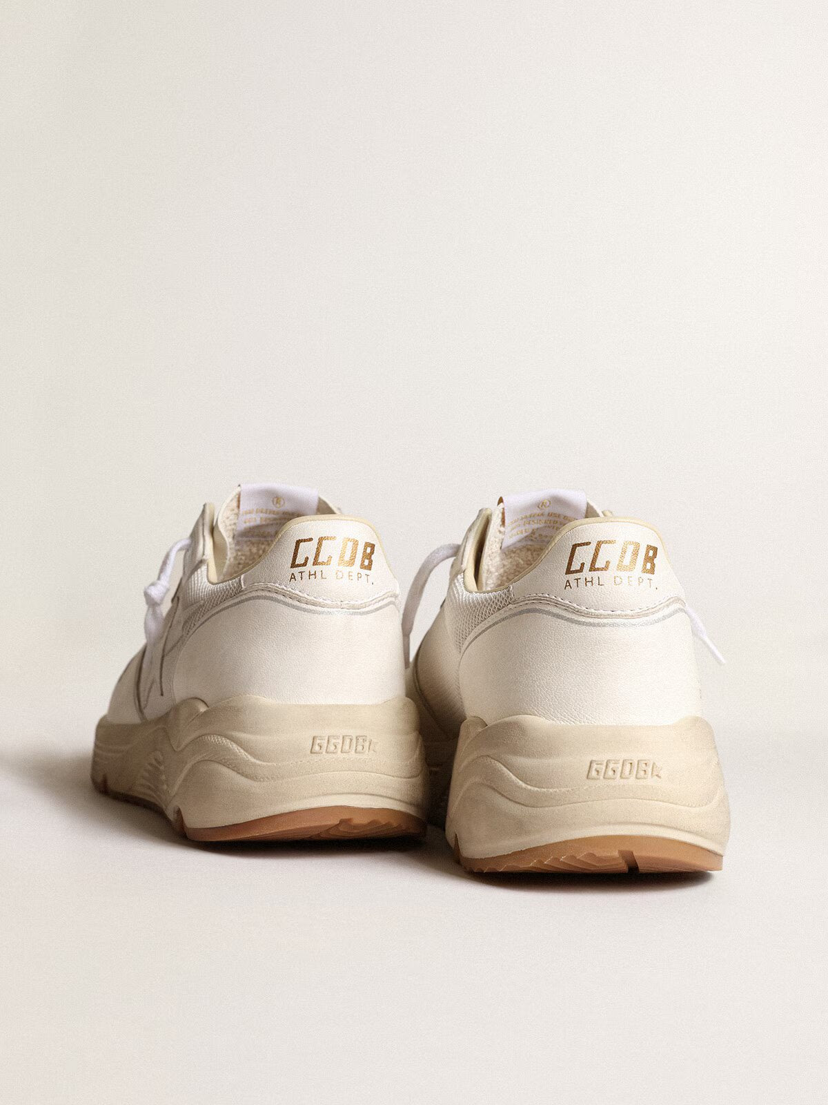 GGDB - Running Sole femme en résille et nappa blancs