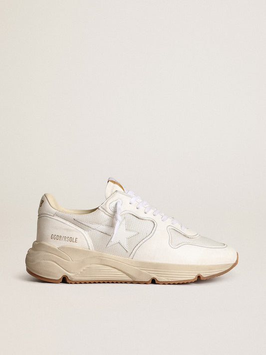 GGDB - Running Sole femme en résille et nappa blancs
